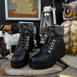 London Rag Anna Beth Fur Lined Hiking Boots.
